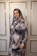 Marbled Prayer Dress with Matching Hijab – One Size Fits Most