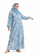 Marbled Prayer Dress with Matching Hijab – One Size Fits Most