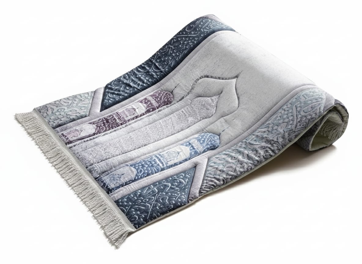 Padded Tranquil Script Prayer Rug