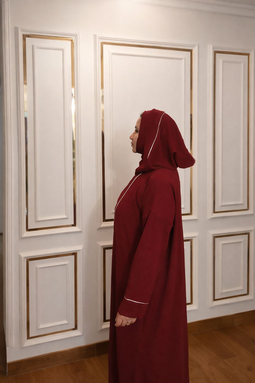 Prayer Wear - Noor Burgundy Abaya