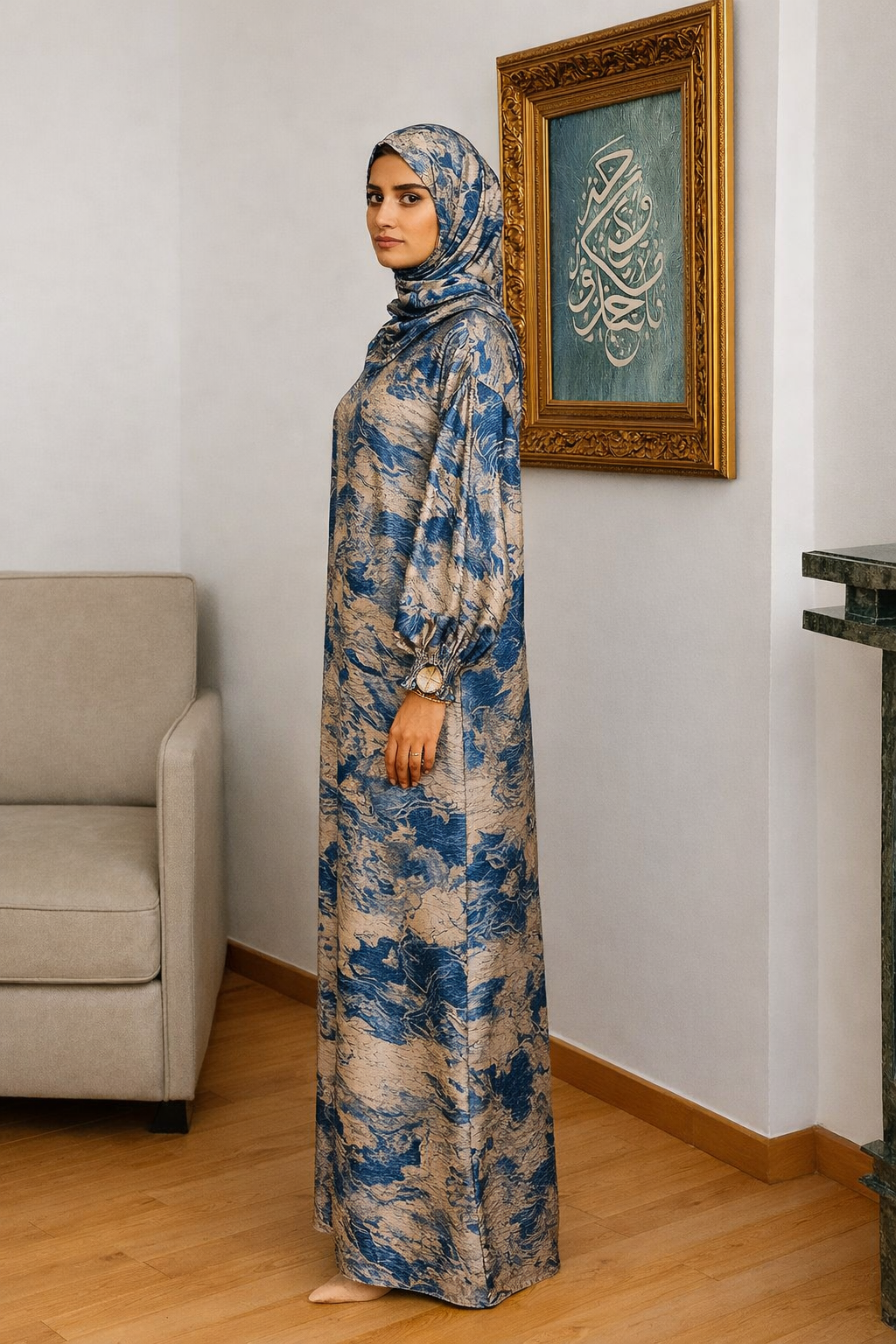 Prayer Wear - Ocean Mist Abaya
