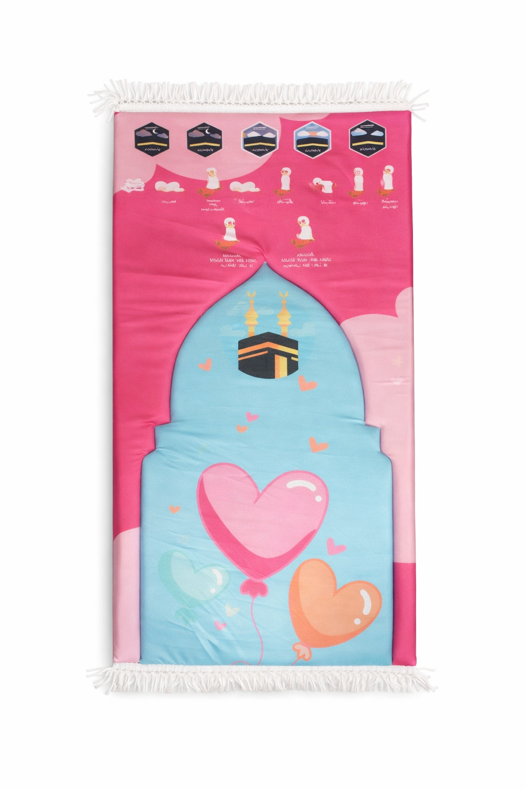 Padded Prayer Mat -  Heart & Balloon Kids