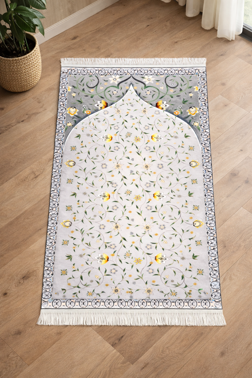 Padded Prayer Mat - Yellow Lotus