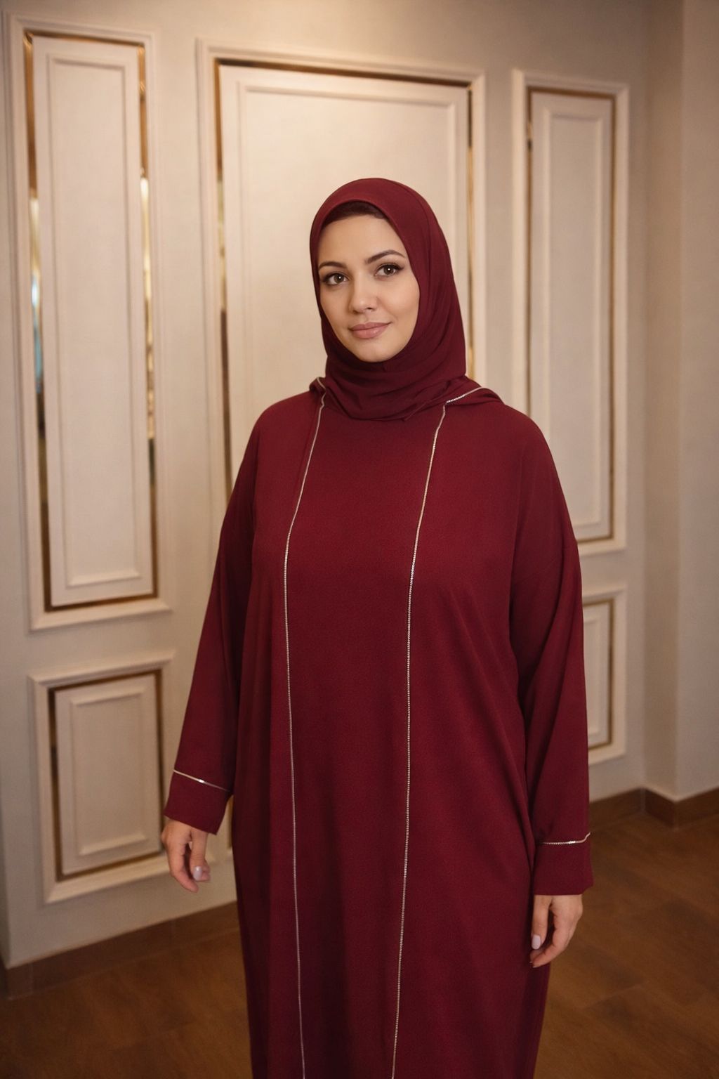 Prayer Wear - Noor Burgundy Abaya