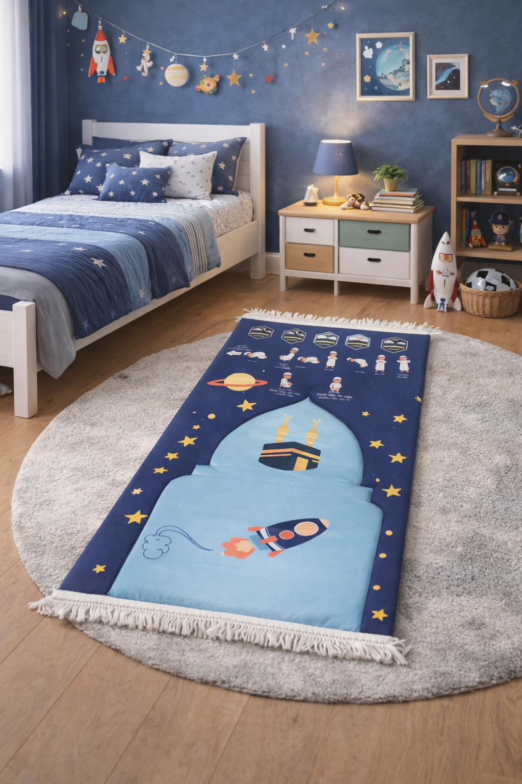Padded Prayer Mat -  Rocket ship Kids