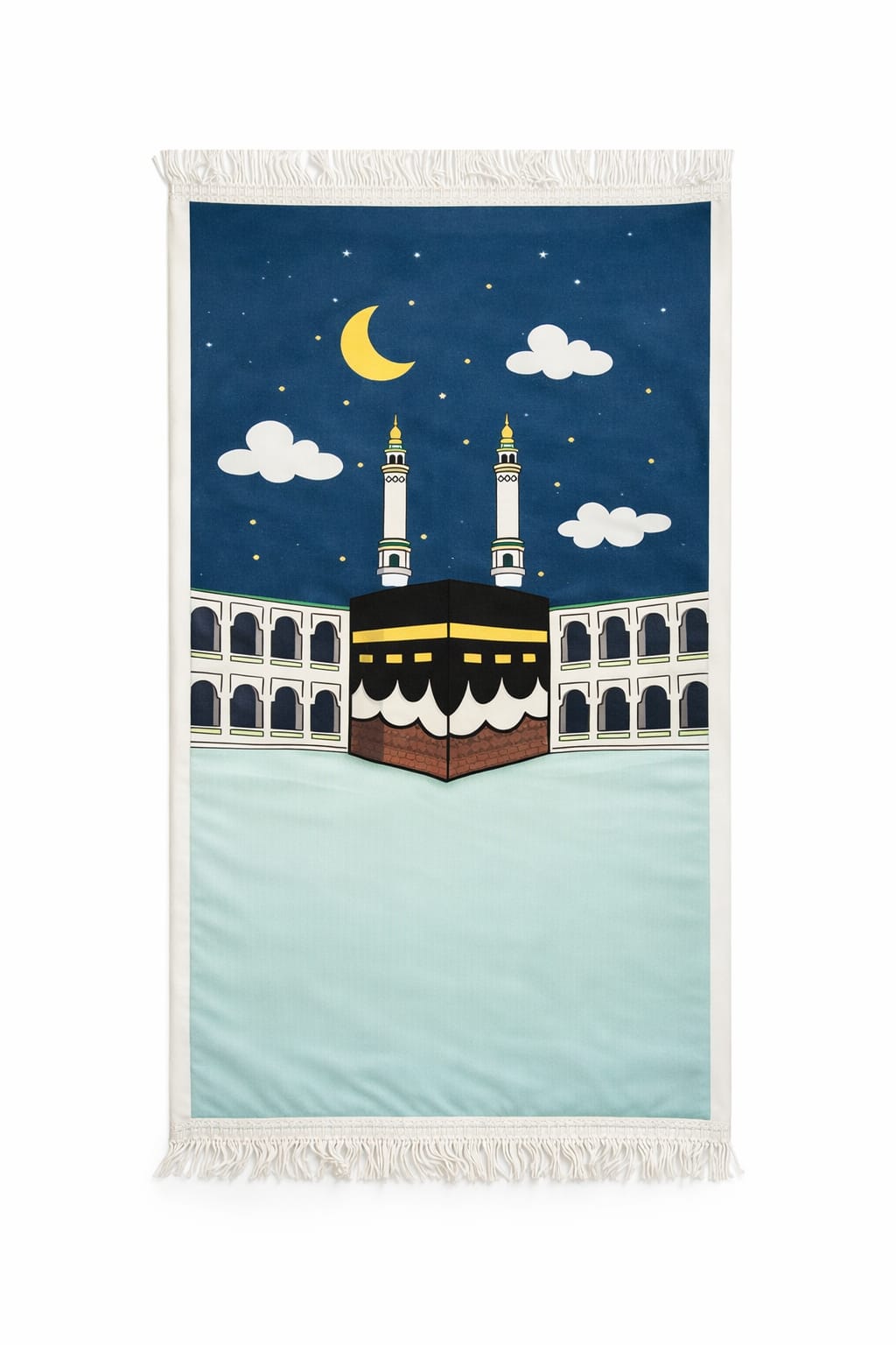 Children’s Kaaba Prayer Mat – Soft Padded Comfort for Little Prayers